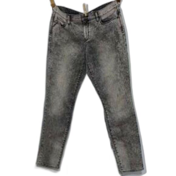 Y2K 80s Acid Washed Black Denim Jeans Ultra Skinny Black by DKNY City Womens 12 - Picture 6 of 16